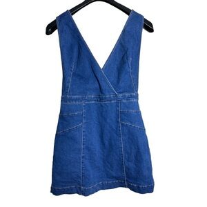Free People Pinafore Denim Dress